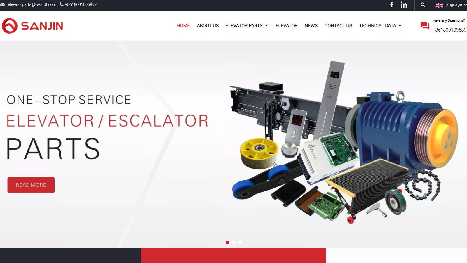 Sanjin elevator and escalator replacement parts
